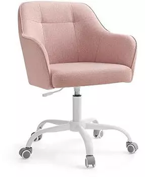 Songmics Schreibtischstuhl h&ouml;henverstellbar, atmungsaktiver Stoff, rosa (HU-XI-48)