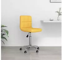 vidaXL B&uuml;rostuhl Drehbar Senfgelb Stoff