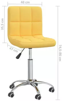 vidaXL Drehbarer Bürostuhl Stoff Höhenverstellbar (334320) – vidaXL Drehbarer Bürostuhl – Ergonomische Grundausstattung für gesundes Sitzen