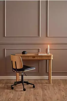 Actona Owen Schreibtischstuhl PU-Leder schwarz, 5-Stern-Gestell, drehbar – Actona Owen – Drehstuhl mit Sitzhöhenverstellung für das Home-Office