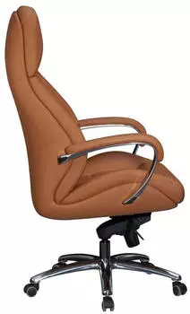 Finebuy Caramel Chefsessel Echtleder Ergonomisch XXL 120kg (FB26233)