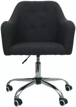 MCW MCW-L92 B&uuml;rostuhl Drehstuhl mit Armlehne, Textil, dunkelgrau (91125)