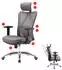 SIHOO J86 Bürostuhl ergonomisch, verstellbare Lordosenstütze, 150kg, grau (86330)
