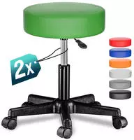 Rollhocker H&ouml;henverstellbar 10cm Polsterung 46-60cm Sitzh&ouml;he 360&deg; Drehbar &Oslash;35cm