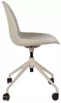 Zuiver Albert Kuip Bürostuhl Textil/Aluminium, Taupe (1300016) – Stoffbezug und Aluminiumgestell für den Arbeitsalltag