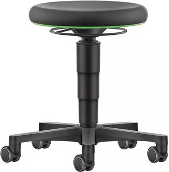 Bimos Drehhocker Integralschaum Sitzh&ouml;he 450-650mm mit Rollen (9463-2000-3280-532)