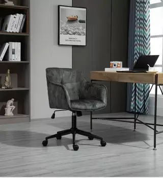 Wolf Möbel Watson Bürostuhl Stoff, Grün (57x91x58cm) – Wolf Möbel Watson Bürostuhl mit natürlicher Holzoptik