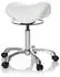 HJH Office ORTHO SIT Sattelhocker Kunstleder Schwarz/Weiß (702311)