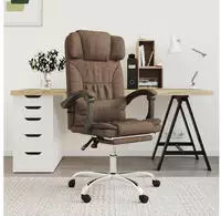 B&uuml;rostuhl Mit Massagefunktion Braun Stoff Vidaxl