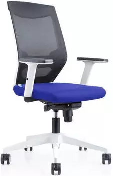 Rocada Blanca B&uuml;rodrehstuhl Netzr&uuml;ckenlehne blau/wei&szlig; (908W-3)
