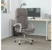B&uuml;rostuhl Mit Massagefunktion Taupe Stoff Vidaxl