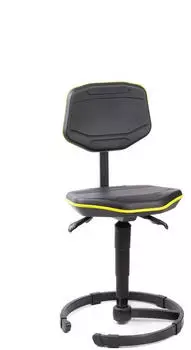 meychair Workster PRO Arbeitsdrehstuhl mit Standfuß, schwarz/gelb (81010201)