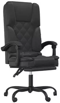 vidaXL B&uuml;rostuhl mit Massagefunktion Kunstleder Schwarz (349687)
