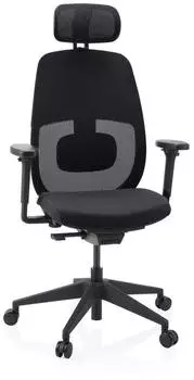 HJH Office Skandis Pro B&uuml;rostuhl Netzr&uuml;cken, Kopfst&uuml;tze, 4D-Armlehnen (609002)