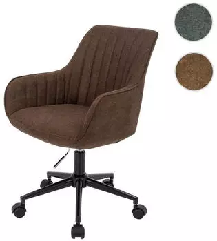 MCW MCW-J62 Bürostuhl Textil mit Armlehne, braun (79108) – MCW MCW-J62 Bürostuhl mit Stoffbezug für Arbeitstage im Büro