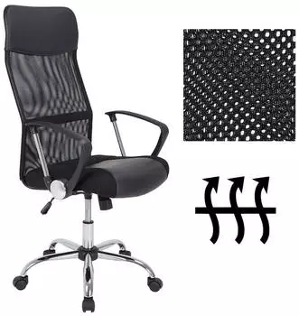 Casaria Bürostuhl 2er-Set Ergonomisch Hohe Rückenlehne Sitzhöhe 46-60cm Wippfunktion (995285) – Materialkombination für verschiedene Anforderungen