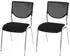 MCW Besucherstuhl H401 stapelbar Textil schwarz Füße chrom 2er-Set (H401)