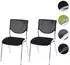 MCW Besucherstuhl H401 stapelbar Textil schwarz Füße chrom 2er-Set (H401)