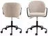 Actona Patricia Bürostuhl Bouclé Stoff, beige, drehbar