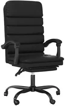 vidaXL B&uuml;rostuhl mit Massagefunktion Kunstleder Schwarz (349727)