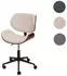 MCW MCW-G25 Drehstuhl Retro Bugholz Walnuss-Optik, creme-beige (73900)
