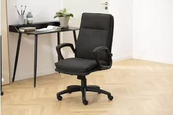 Actona Brad Schreibtischstuhl Polyester Anthrazit mit Armlehnen (Brad)