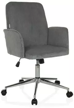 HJH Office SOLAO CORD B&uuml;rostuhl Cord-Stoff mit Armlehnen, Grau