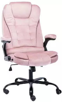vidaXL B&uuml;rostuhl Samt Rosa (20571)