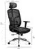 Finebuy Bürostuhl Mesh Schwarz ergonomisch, 120kg, Kopfstütze, Lendenwirbelstütze (FB96541)