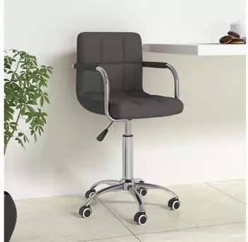 vidaXL B&uuml;rostuhl Drehbar Dunkelgrau Stoff (334668)