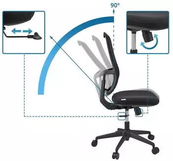 HJH Office Minoro B Bürostuhl Netz-Rückenlehne Synchronmechanik, schwarz (657708) – HJH Office Minoro B – Ergonomische Unterstützung für gesundes Sitzen