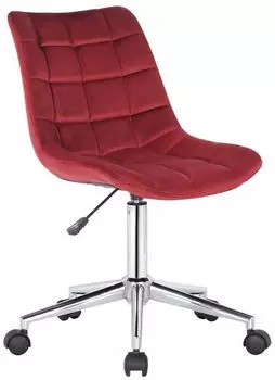 CLP Medford B&uuml;rostuhl Samt, h&ouml;henverstellbar, Rot (318097)
