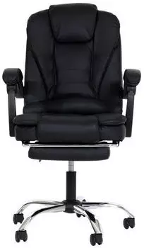 MCW MCW-M80 Bürostuhl Kunstleder ausziehbare Fußstütze, schwarz (MCW-M80) – MCW-M80 mit ausziehbarer Fußstütze für flexible Arbeitshaltungen