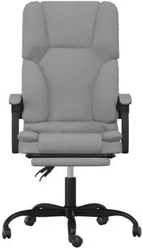 vidaXL Bürostuhl mit Massagefunktion Hellgrau Stoff (349675) – vidaXL Bürostuhl mit Massagefunktion – Anpassbare Ergonomie für individuelle Bedürfnisse