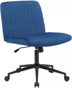 CLP Kingman B&uuml;rostuhl Samt, h&ouml;henverstellbar, blau (325356)