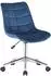 CLP Medford Bürostuhl Samt, höhenverstellbar, blau (318091)