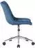 CLP Medford Bürostuhl Samt, höhenverstellbar, blau (318091)