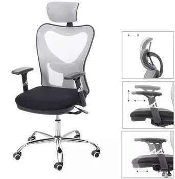 MCW F13 B&uuml;rostuhl Sliding-Funktion, Stoff, schwarz/grau (800000502100)