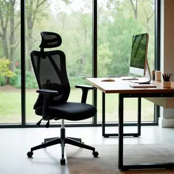 CLP Elisha Bürostuhl höhenverstellbar, ergonomisch, schwarz (325841) – CLP Elisha Bürostuhl – ergonomisch für den Arbeitsalltag
