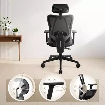 CLP Elisha Bürostuhl höhenverstellbar, ergonomisch, schwarz (325841) – Stoff-Kunstfaser-Bezug für angenehme Sitzfläche