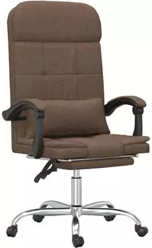 vidaXL B&uuml;rostuhl mit Massagefunktion, braun, Stoff (349704)