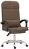 vidaXL Bürostuhl mit Massagefunktion, braun, Stoff (349704)