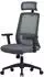 ML-Design Bürostuhl ergonomisch, Mesh, grau, mit verstellbarer Kopfstütze