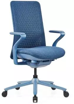 HJH Office Vervio B&uuml;rodrehstuhl ergonomisch Stoff/Netzstoff Blau