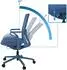 HJH Office Vervio Bürodrehstuhl ergonomisch Stoff/Netzstoff Blau
