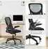 HJH Office BELIO Bürostuhl Netz/Stoff, klappbare Armlehnen, schwarz (719252)
