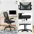 HJH Office BELIO Bürostuhl Netz/Stoff, klappbare Armlehnen, schwarz (719252)
