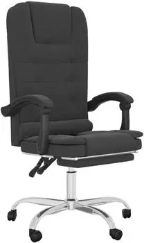 vidaXL B&uuml;rostuhl mit Massagefunktion, neigbar, Kunstleder, schwarz (349667)