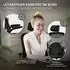 ML-Design Bürostuhl Ergonomisch Mesh Schwarz, Kopfstütze, Armlehnen, Lendenstütze