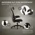 ML-Design Bürostuhl Ergonomisch Mesh Schwarz, Kopfstütze, Armlehnen, Lendenstütze